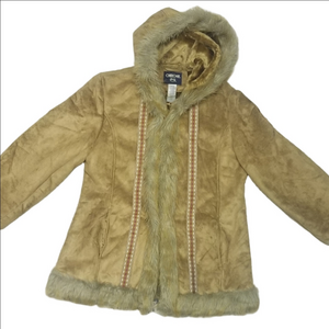 Vintage XL Cherokee Winter Hooded Tan Coat